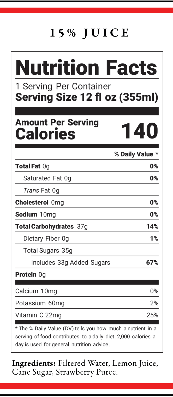 Strawberry Lemonade 12oz (12 pack)