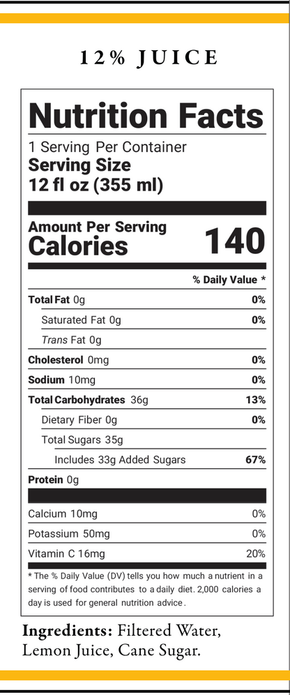 Classic Lemonade 12oz (12 pack)