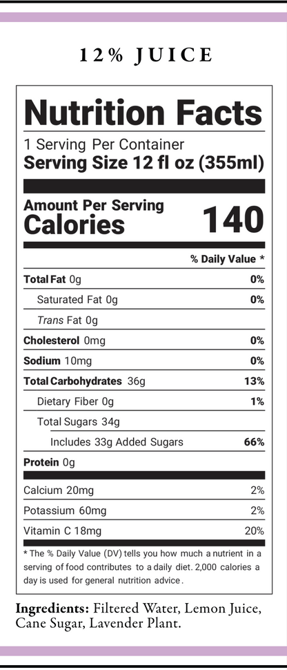 Lavender Lemonade 12oz (12 pack)