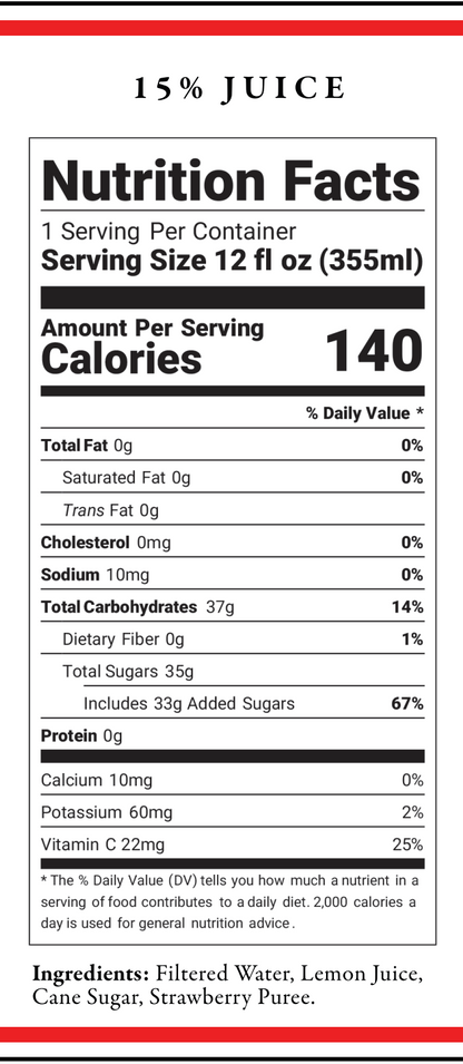 Strawberry Lemonade 12oz (12 pack)